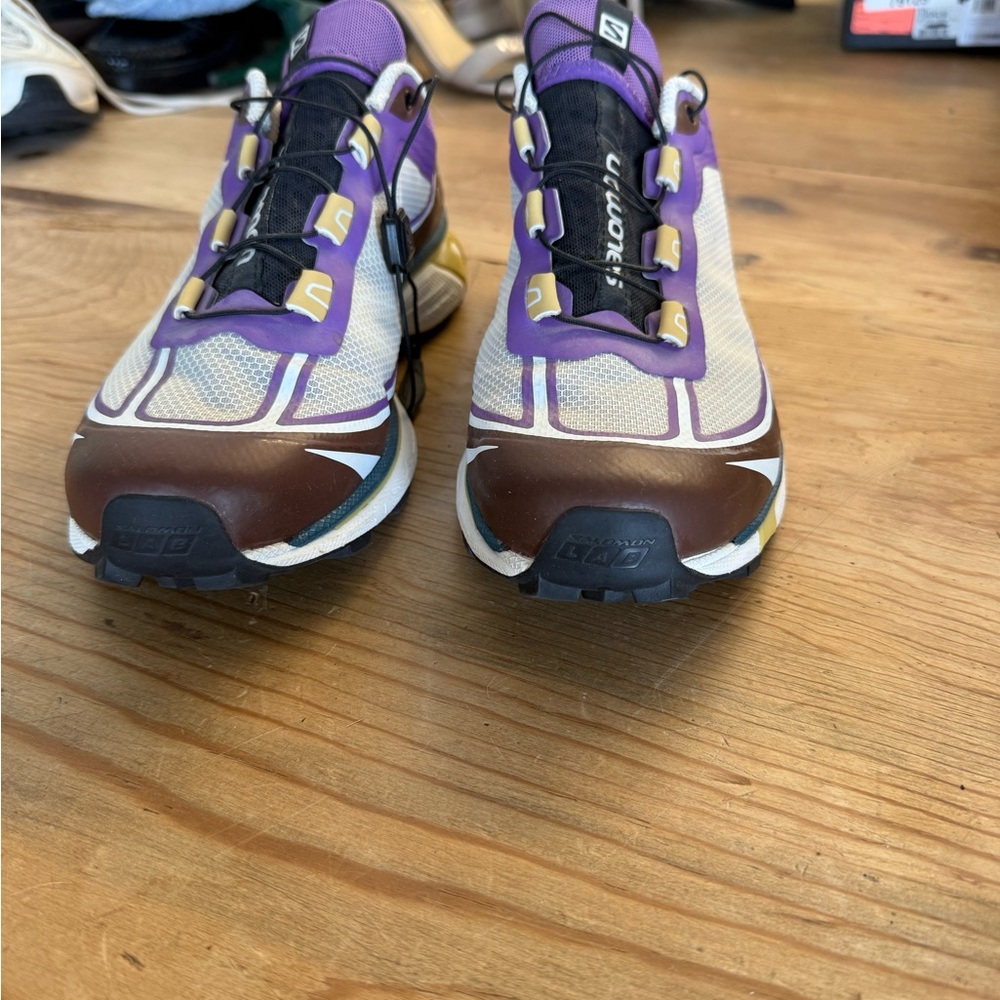 Salomon Athletic Shoes Purple and Brown Performance Design